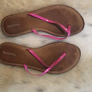 Pink flip flops